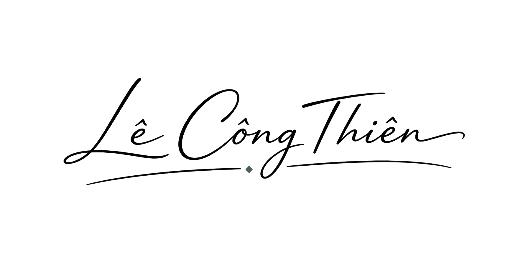 Logo chữ ký Lê Công Thiên nền trong suốt